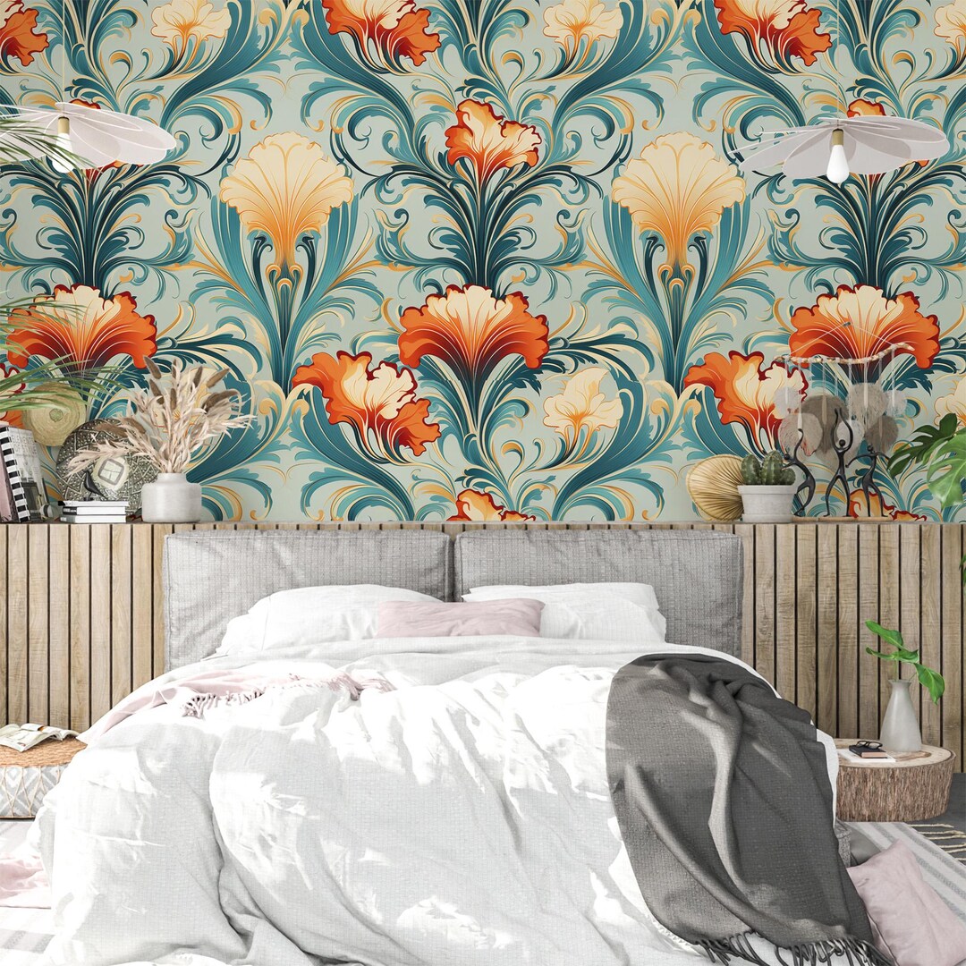 Art Nouveau Peel And Stick Wallpapernull