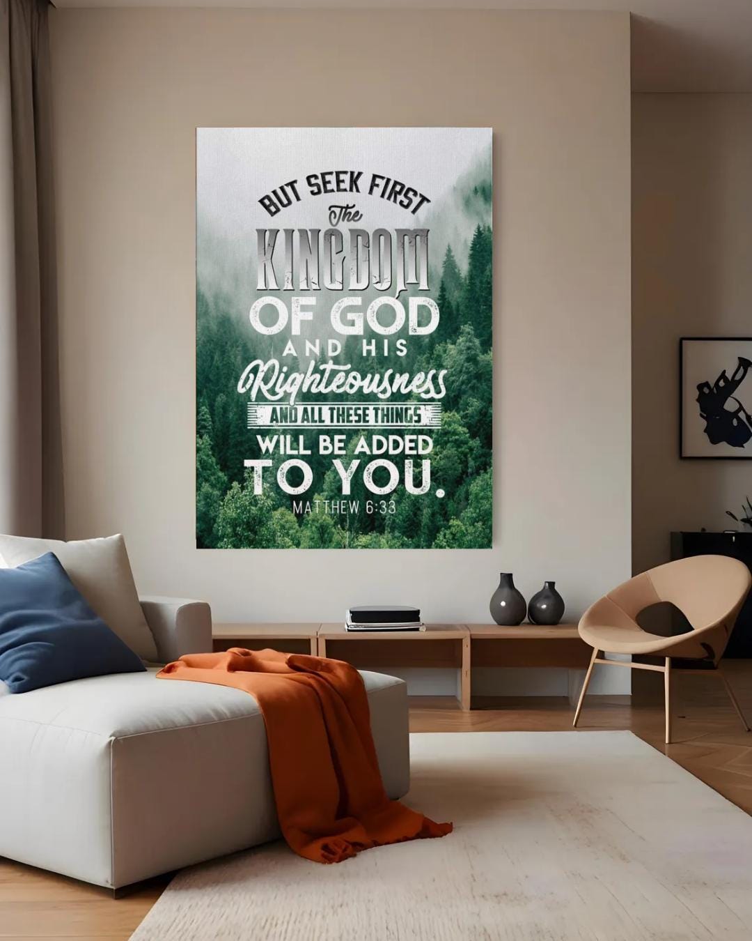 But Seek First the Kingdom of God Matthew 6:33 Wall Art Canvas ...