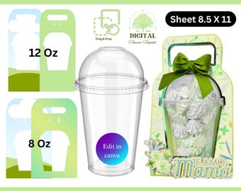 12 Oz Cup Holder, Dome Cup Holder Template, Dome Cup Holder Bundle, DIY Cup Holder Template, Cup Holder Template, Cup Holder, 8Oz Cup Holder