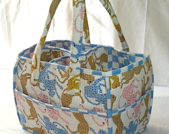 Porte-couches à imprimé léopard, organiseur de porte-couches, cadeau de baby shower, panier de rangement à langer portable,