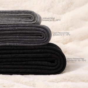 Puede incluir: Tres pares de calcetines térmicos enrollados en tonos grises y negros. El par superior es gris claro, el del medio es gris oscuro y el inferior es negro. El texto indica el peso y la temperatura.