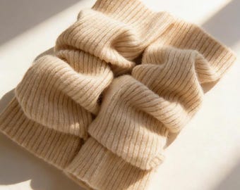 Super Warm 100%cashmere Boot Socks Legwarmer | Rib Knit Cashmere Leg Warmers | Stretchy Boot Cuffs for Winter Layering ｜Yoga Legwarmer
