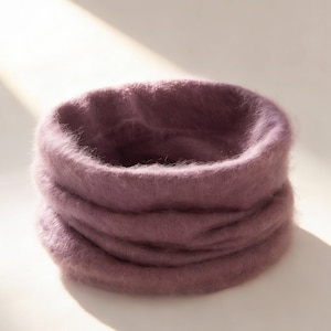 Luxury  Soft Cashmere Neck Warmer |  Brushed Cashmere Collar Scarf| Unisex Pullover Snood | Winter Gift, Cozy Wrap for New Year