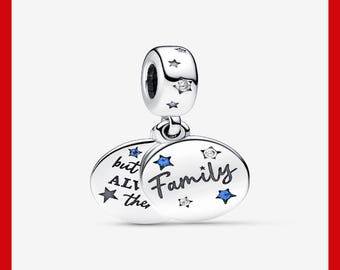 Family Love Double Dangle Charm,Charm for Bracelet,Necklace Pendant,Pandora Charm