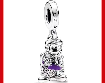 Mickey Mouse 100th Anniversary Celebration Dangle Charm,Charm for Bracelet,Necklace Pendant,Pandora Charm