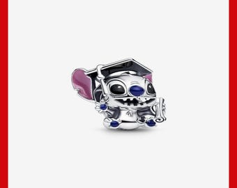 Stitch Graduation Charm,Charm for Bracelet,Necklace Pendant,Pandora Charm