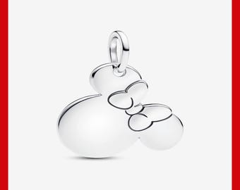 Minnie Mouse Engravable Dangle Charm,Charm for Bracelet,Necklace Pendant,Pandora Charm