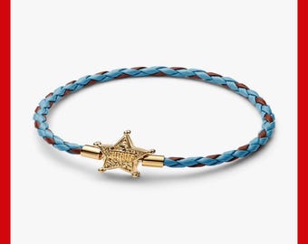 Pixar Toy Story Sheriff Star Bracelet,Silver Bracelet, Necklace Pendant, Pandora Bracelet, Gift for Her,Travel Pendant
