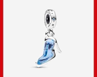 Cinderella's Glass Slipper Dangle Charm,Charm for Bracelet,Necklace Pendant,Pandora Charm