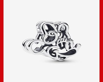 Minnie Mouse Openwork Charm,Charm for Bracelet,Necklace Pendant,Pandora Charm