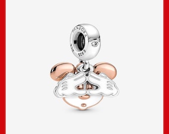 Charm doble colgante de Mickey Mouse, Charm para pulsera, Colgante de collar, Charm Pandora