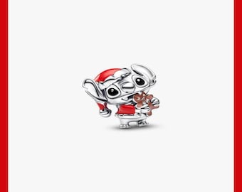 Stitch Holiday Charm,Charm for Bracelet,Necklace Pendant,Pandora Charm