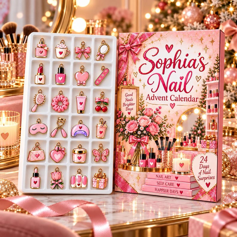 Personalized Nail Tech Advent Calendar 2026, Custom Name Nail Salon ...