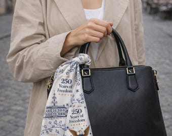 250 Jahre Freiheit Haarschal USA Semiquincentennial 2026 Satin Kopfbedeckung Vaterländisch 1776-2026 Adler Seidenschal Geschenk