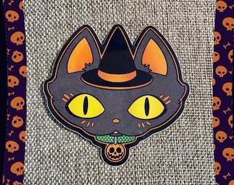 Vintage Halloween Cat sticker