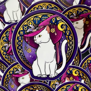 Katzen Hexe Sticker