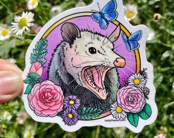 Possum Blossom Sticker