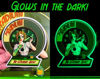 Glow in the dark Radium sticker