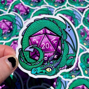 Dice dragon sticker