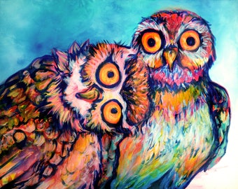 Dumb Owls - 16x20" CANVAS PRINT