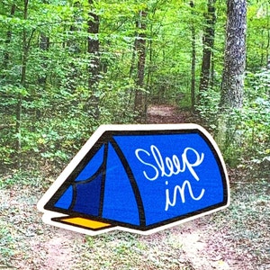 Adesivo para dormir na barraca - adesivo à prova d'água - adesivo para acampamento - adesivo para barraca de dormir - adesivo para acampamento - campista feliz