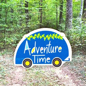 Adesivo de campista de hora de aventura - adesivo ao ar livre - adesivo de campista - adesivo de lágrima para campista - adesivo de aventura