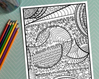 prayer coloring page etsy