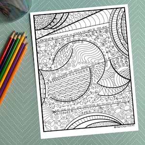 The Lord&#39;s Prayer Coloring Page - printable coloring page - downloadable PDF - Prayer coloring page - Scripture Coloring Page