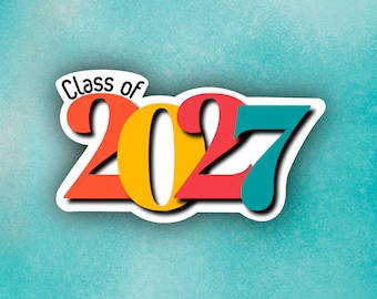 Class of 2027 Waterproof Sticker – Laptop, Water Bottle Decal