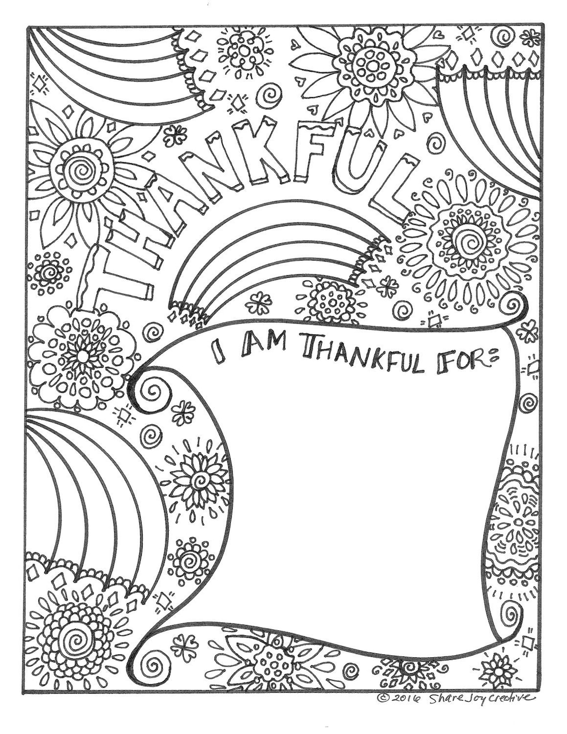 I Am Thankful For Activity Free Printable Worksheets