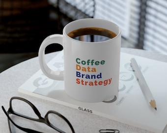 Marketing Fun Words Jumbo Mug, Coffee Data Brand Strategy, 20oz