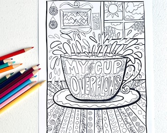 My Cup Overflows: American Girl Coloring Pages