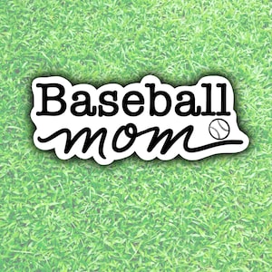 Baseball Mom Sticker - Wasserfester Aufkleber - SportMama - Baseball - Baseball Eltern - Baseball-Club - Geschenk für Baseball-Mama
