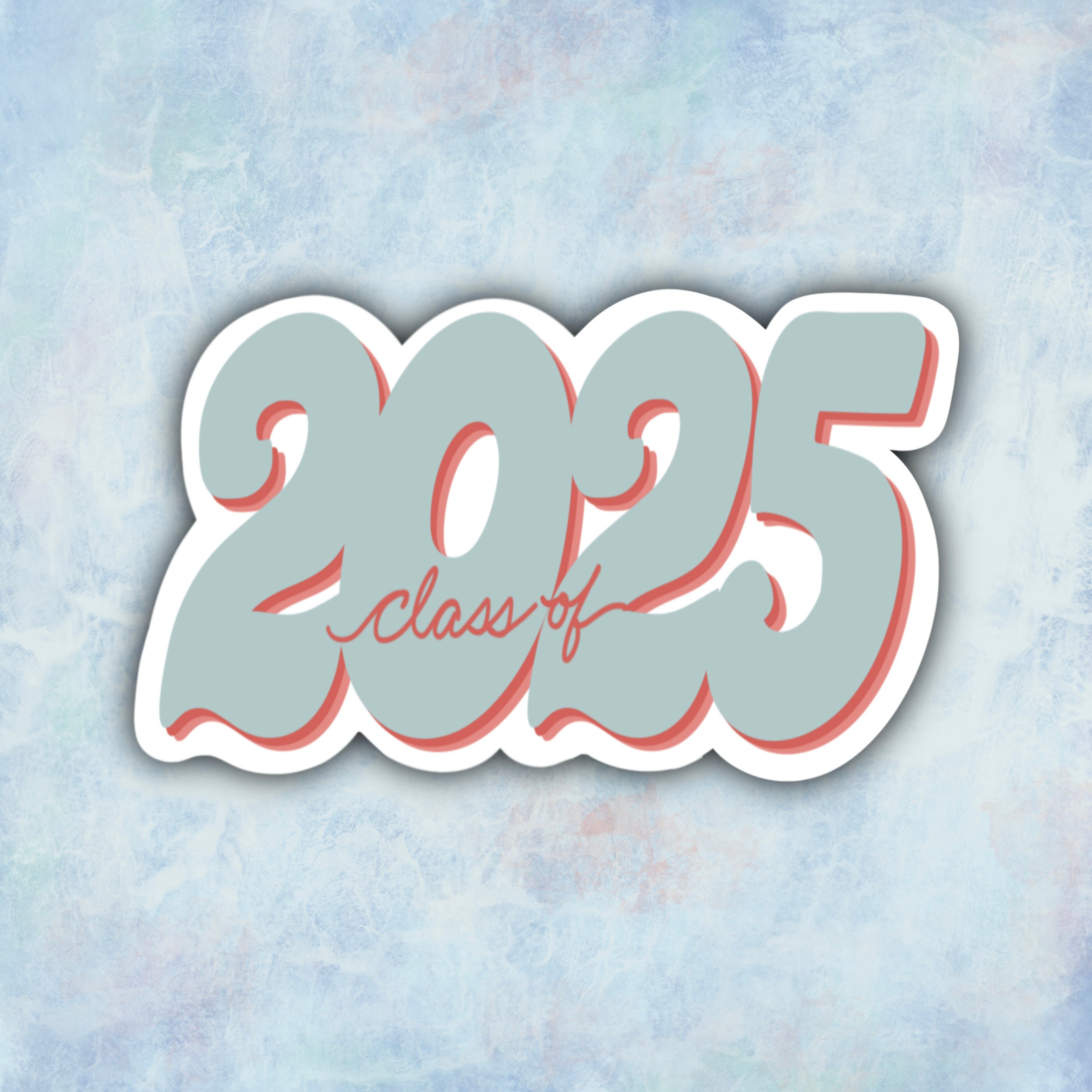 Class of 2025 Sticker Multiple Sizes Waterproof Sticker Junior Sticker