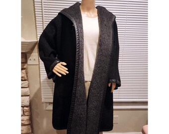 Vintage Bonnie Cashin Black Mohair Blend Coat