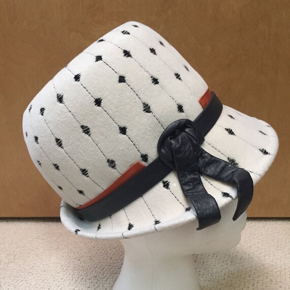 Madame Schiaparelli White Fine Felt Fedora