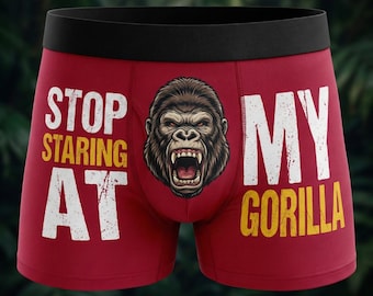 Divertidos bóxers de gorila para hombre, regalo novedoso de broma, ropa interior de animal, regalo para novio