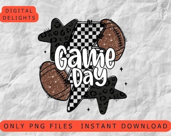 Leopard Football Game Day PNG, Winter Sublimation Design (Digital Download)