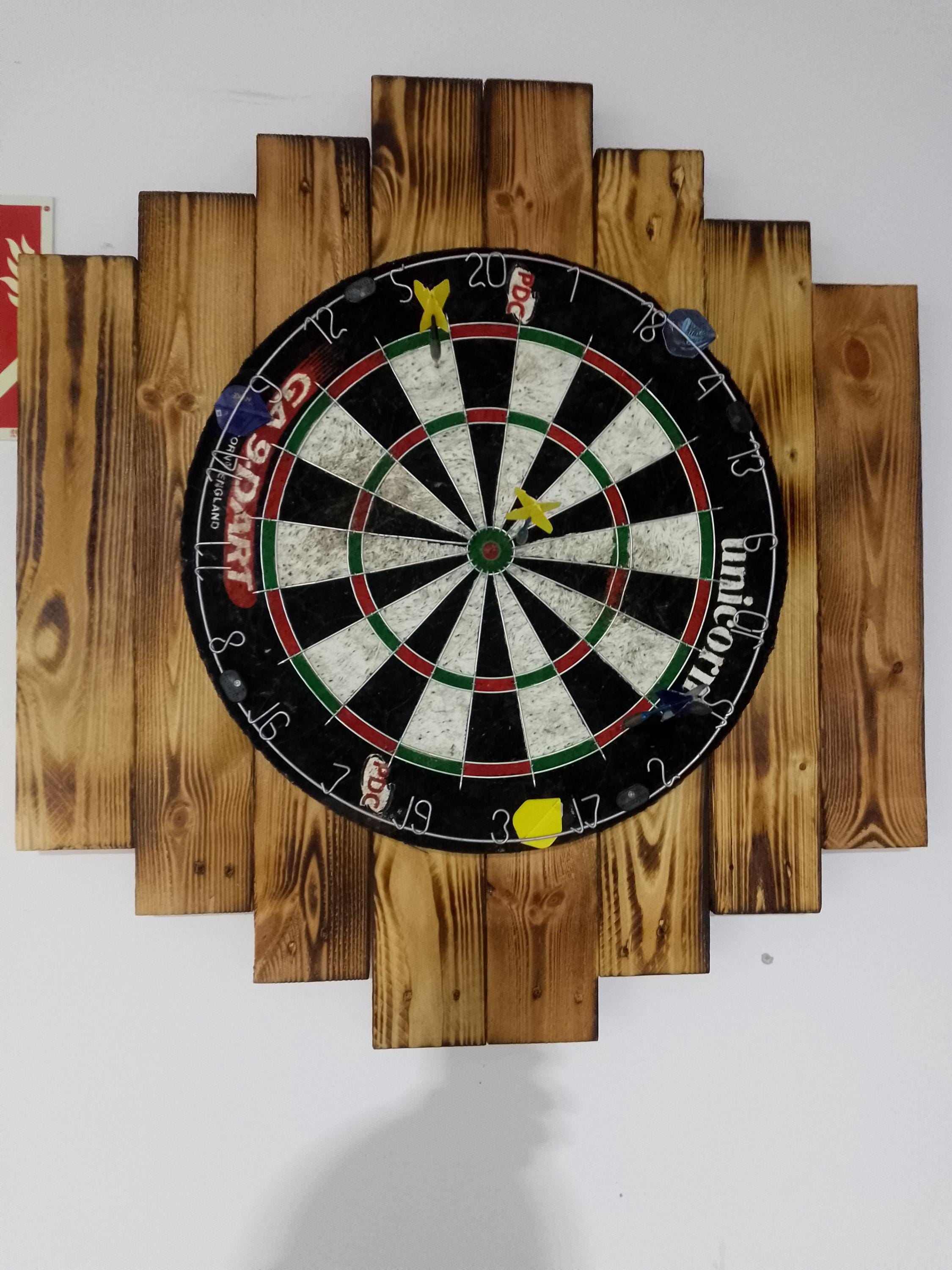 Handmade Burnt Wood Dartboard Surround - Etsy