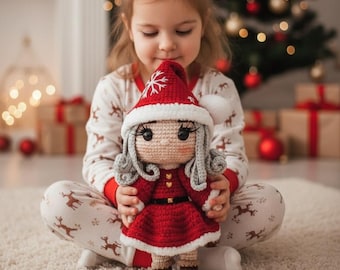 Calypso Christmas Girl Crochet Pattern | Santa Amigurumi Doll (PDF Pattern)