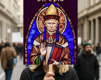 The Patron Saint of The Perpetually Stupid Protest Sign, St.upid Political Sign,Protest Sign,Political Rally Sign, Anti Trump Protest Poster