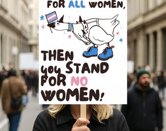 Cartel de protesta "Apoya a todas las mujeres", cartel político, cartel de mitin político, cartel de protesta anti-Trump, cartel anti-MAGA, cartel de protesta feminista