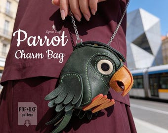 Parrot Leather Charm Bag PDF + DXF pattern