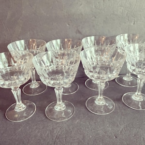 Set of 4 Cristal D’Arques crystal Tall Champagne Sherbert excellent condition