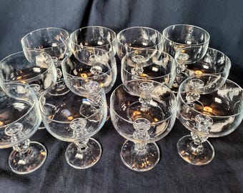Set of 4 Crystal Claudia 5" Tall Champagne Sherbert plus flawless vintage excellent gift free shipping