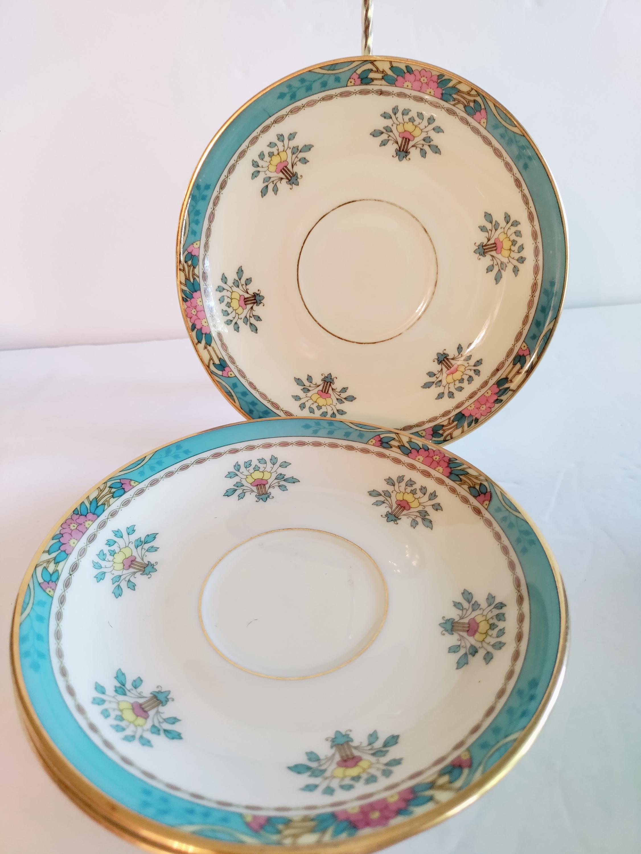 ブルーツリー　3デック ブルーツリー 3デック Set of 3 Saucers Lenox Blue Tree Gold Gilded