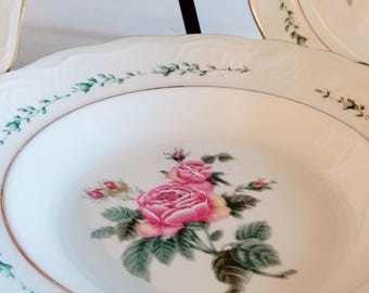 PC Gibson Victorian Rose Place Settings Dinner Plate, Salad