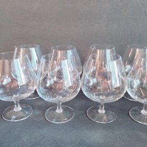 Set of 4 Cristal d&#39;Arques Cognac / Brandy glasses French Vintage, Crystal