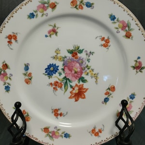 Set of 2 Noritake Dresdlina  22k gold China 10 stunning floral China Dinner plate exceptional Vintage established 19188