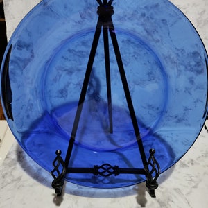 13 inch cobalt blue platter Anchor Hocking true cobalt